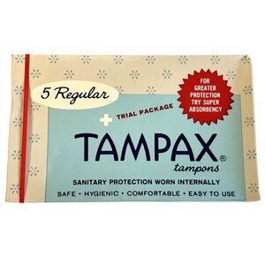 Vintage 1960s Advertising Tampax Tampons Trial Package Movie Prop New